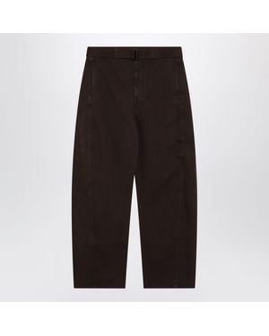 Lemaire Cotton Pants With Belt - Black