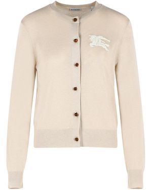 Burberry 'Ravella' Wool Blend Cardigan - Natural