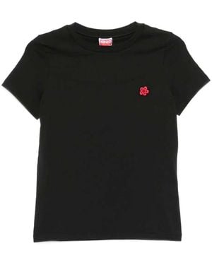 KENZO Boke Flower T-Shirt With Embroidery - Black