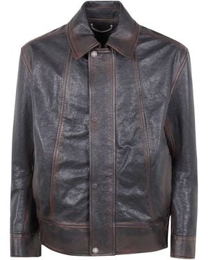 Golden Goose "Journey M's" Bomber Jacket Prince Nappa Leather - Gray