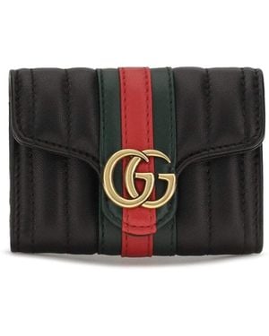 Gucci Marmont Web Gg Wallet - White