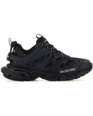 Balenciaga Mesh And Rubber Track Sneakers - Black