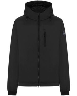 Canada Goose Lodge Label Hooded Jacket - Black