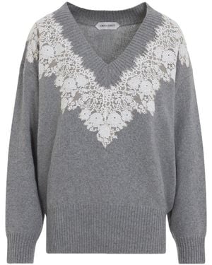 Alberta Ferretti V Neck Sweater - Gray