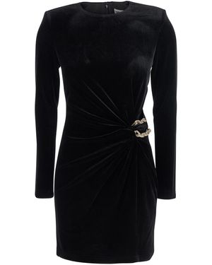 Self-Portrait Velvet Embellished Mini Dress - Black