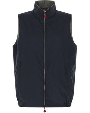 Kiton Double Face Nylon Vest - Blue