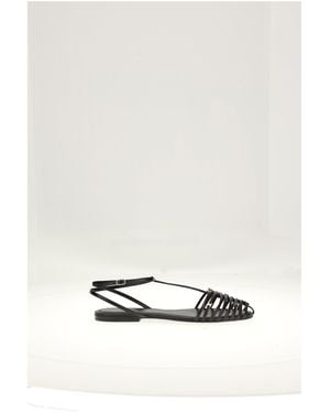 Celine Strappy Flat Sandal 05 - White