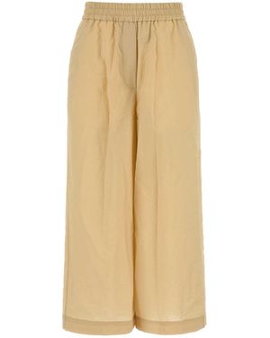 Loewe Paula's Ibiza Cotton Blend Paula S Ibiza Wide-Leg Pant - Natural