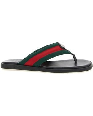 Gucci 'Incrocio Gg' Sandals - Black