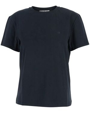 Acne Studios T-Shirt With Logo Patch Cotton Organic T-Shirts & Jerseys - Black