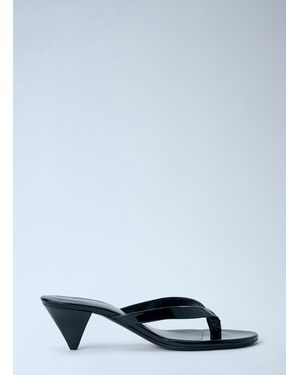 Jude Rooty Leather Thong Sandals - White