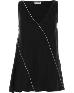 Jil Sander Viscose Top - Black