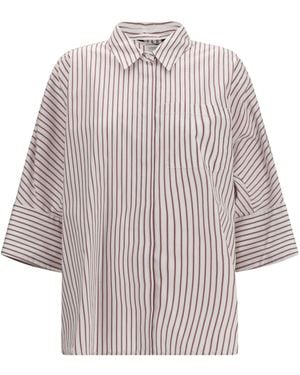 Max Mara 'S Maxmara Avenue Striped Shirt - White