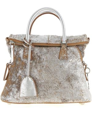 Maison Margiela Lambskin Handbag Bag - Gray