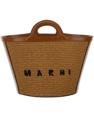 Marni Bucket Bag Tropicalia - Brown