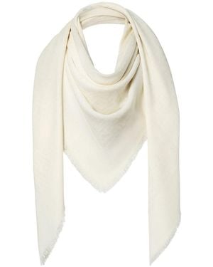 Fendi Wool, Silk And Cashmere Shawl - White