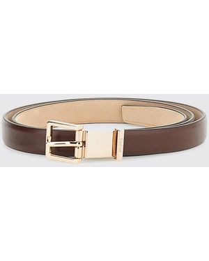 Max Mara Grazia Leather Belt - White