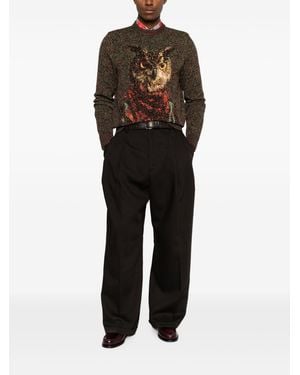 Etro Wool Blend Crewneck Sweater - Black