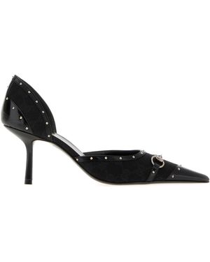 Gucci Gg Fabric Savoy Pumps - Black
