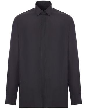 Tom Ford Silk Charmeuse Shirt - Blue