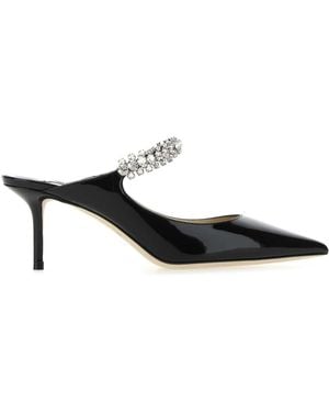 Jimmy Choo Leather Bing 65 Mules - White