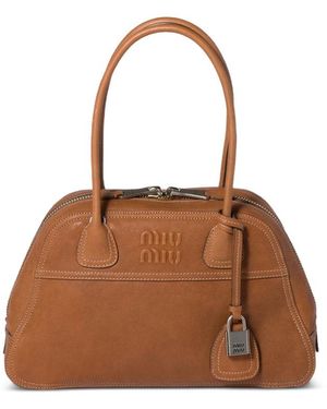 Miu Miu Neutrals Tote Bags - Brown