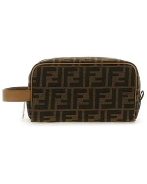 Fendi Beauty Case "Ff" Jacquard Small - Green