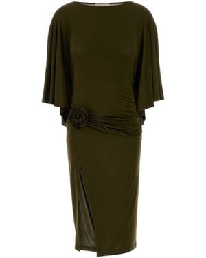 Blumarine Khaki Jersey Dress - Green