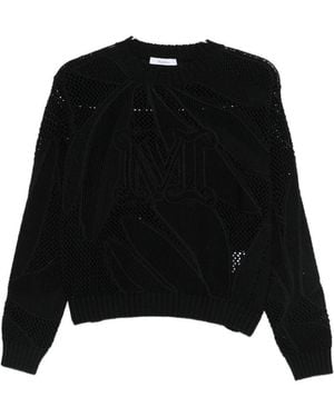 Max Mara Cotton Crewneck Sweater - Black