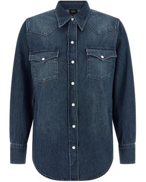 A.P.C. 'Western' Shirt - Blue