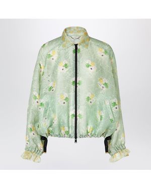 Fendi Light Organza Lace Bomber Jacket - Green