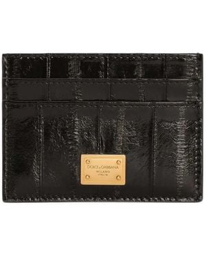 Dolce & Gabbana Dolce & Gabbana Eel Skin Card Holder - Black