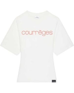 Courreges Printed T-Shirt - White