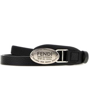 Fendi Leather Belt - Black