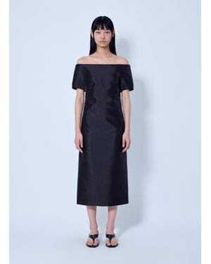 Jil Sander Off-Shoulder Midi Dress - Blue