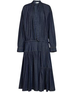 Dries Van Noten Cotton Denim Denvy Midi Dress - Blue