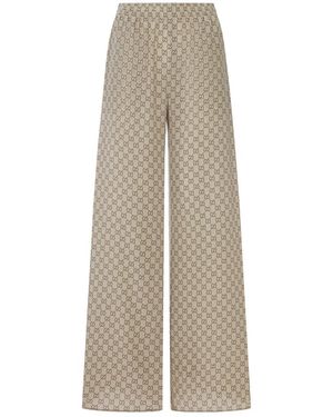 Gucci Printed Silk Leisure Pants - Natural