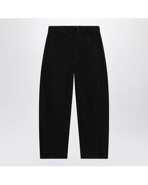 Lemaire Cotton Pants With Belt - Black