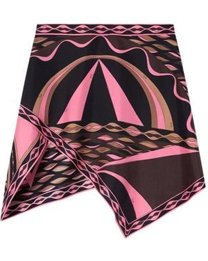 PUCCI Printed Silk Skirt - Red