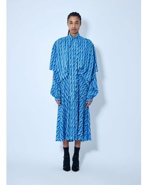 Balenciaga Printed Dress - Blue