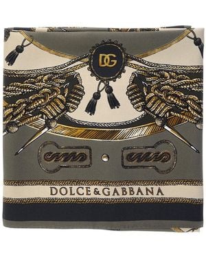 Dolce & Gabbana Dolce & Gabbana Printed Scarf For - Gray