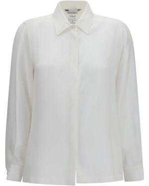 Max Mara Geranio Crepe De Chine Shirt - White