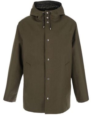 Fendi Jacket With Drawstring Hood - Green