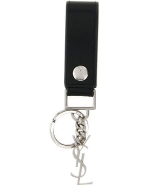 Saint Laurent 'Cassandre' Key Ring - Black