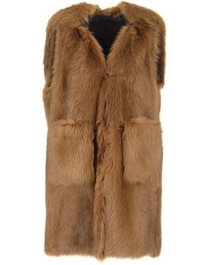 Max Mara Oversized "Amica" Vest - Brown