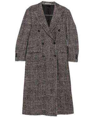 Tagliatore Wool Long Double-Breasted Coat - Gray