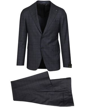 Tagliatore Vesuvio Prince Of Wales Suit - Blue