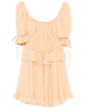 Chloé Silk Mini Dress - Natural