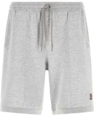 Brunello Cucinelli Double Knit Bermuda Shorts - Gray