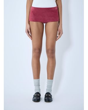 Gucci Suede Mini Shorts - Blue